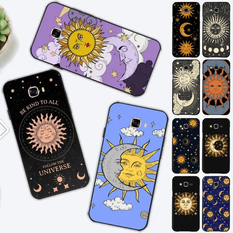

Funny Sun Moon Face Phone Case for Samsung J 2 3 4 5 6 7 8 prime plus 2018 2017 2016 core