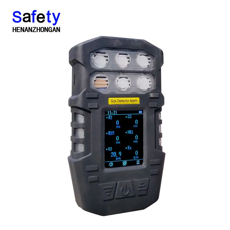 

toxic gas 6 in 1 gas analyzer, nox so2 h2s cl2 combination test meter