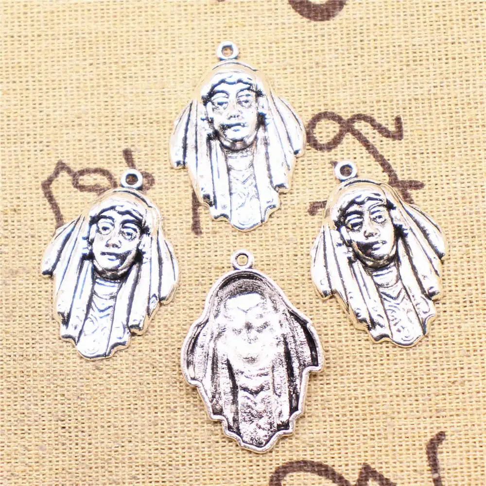 

5pcs Antique Silver Color 22x32mm Pharaoh Charms Handmade Jewerly Diy
