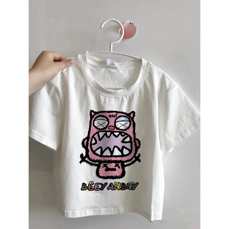 ZDM размера плюс 50 00 кг маленькая футболка с коротким рукавом женская уникальная