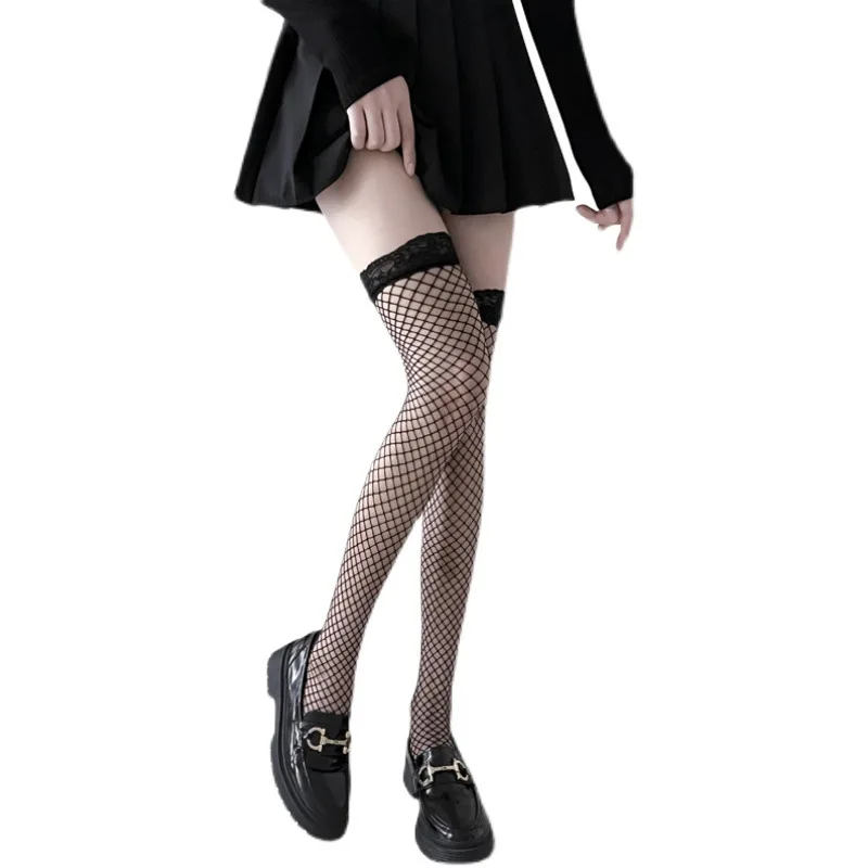 

Stockings women's summer thin mesh bow sexy over-the-knee stockings thin anti-hook long black silk Stockings