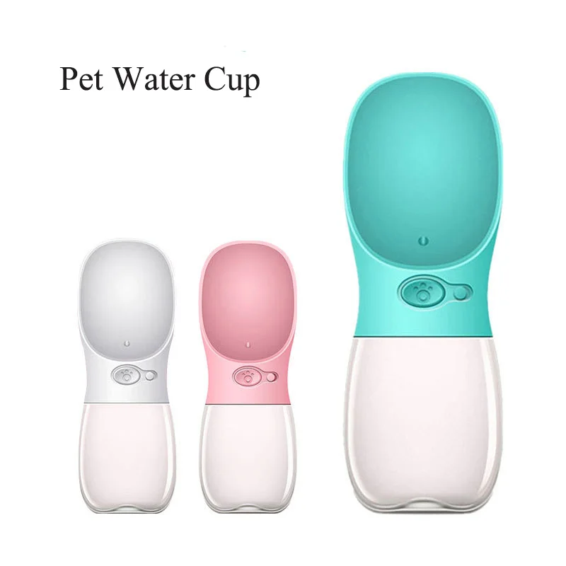 

ABS 350ML/550ML Pet Accompanying Cup Dog Outdoor A Key Open Water Cup Portable Travel Cat Water Bottle Dog Drinking Fountain