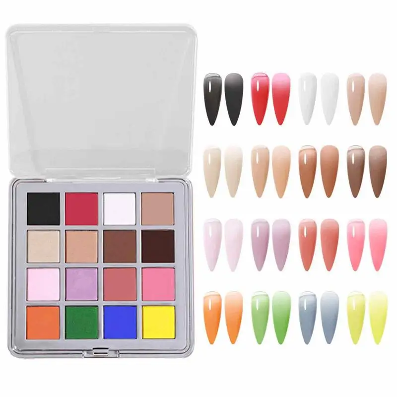 

16 Color Colorful Aurora Mirror Effect Nail Powder Colorful Mirror Effect Shimmer Mermaid Pearl Powder Nail Glitter Powder