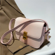 Luxury Lizard Pattern Box Small Designer Handbags For Women Spring 2022 Fashion Brand Push Lock Ladies Shoulder Crossbody Bags