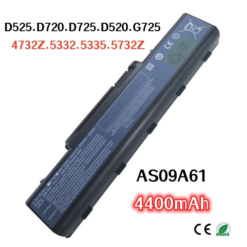 

Аккумулятор 4400 мАч для ноутбука Acer D525 D720 D725 D520 G725 5332 5335 5732Z 4732Z, совместим с AS09A61 AS09A31 AS09A41 AS09A71