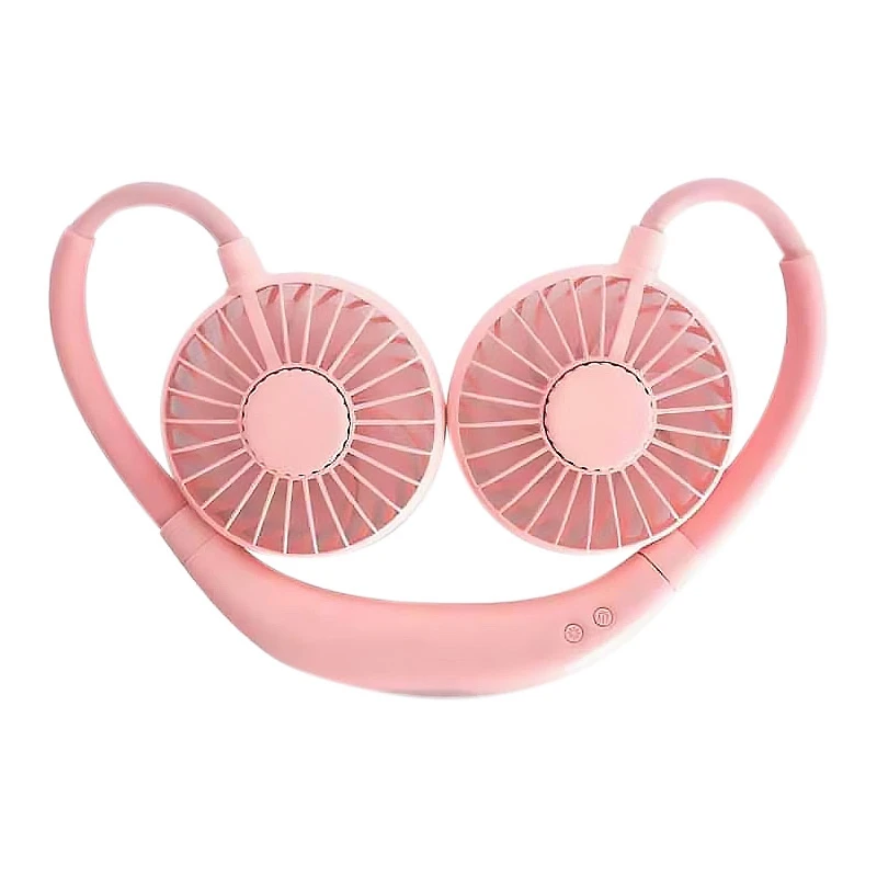 

Портативный подвесной вентилятор на шею, цветной кулер с USB-зарядкой и двойной головкой, для дома и офиса, занятий спортом на открытом воздух...