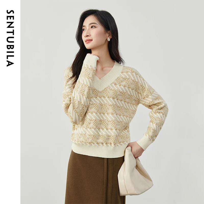 Женский трикотажный пуловер SENTUBILA