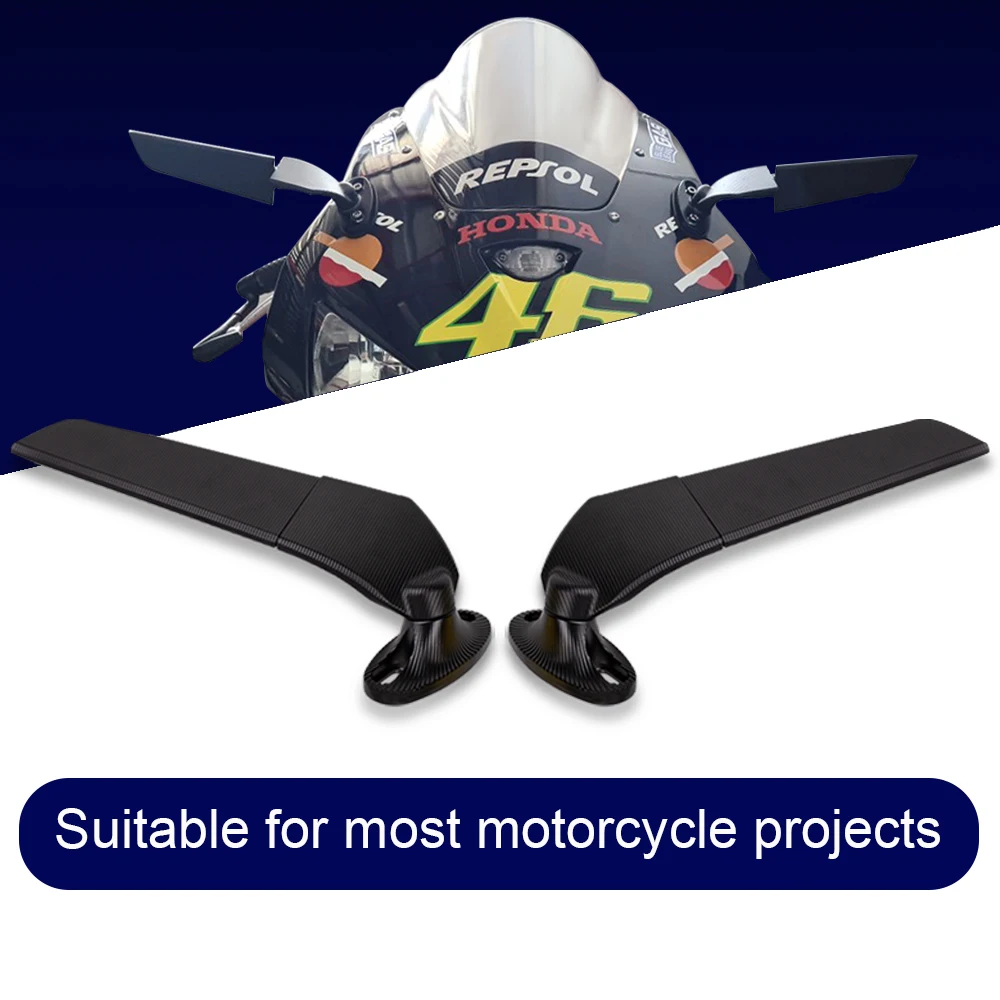 

For Honda CBR650R F CBR1000RR CBR600RR CBR 250R 300R 400RR 500R Motorcycle Mirror Modified Wind Wing Rotating Rearview Mirror