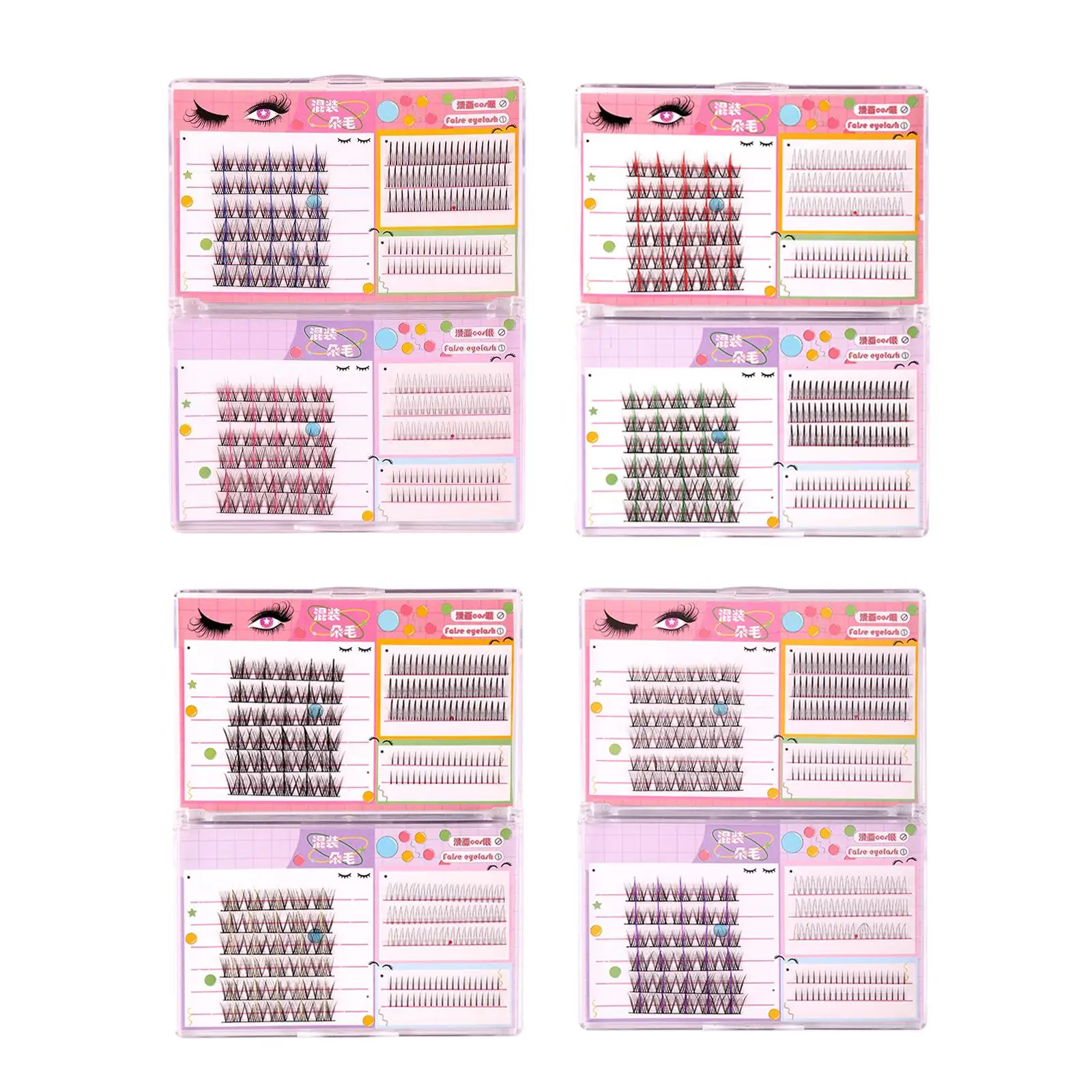 Грязные кластеры ресниц DIY Профессиональные искусственные ресницы мягкие для