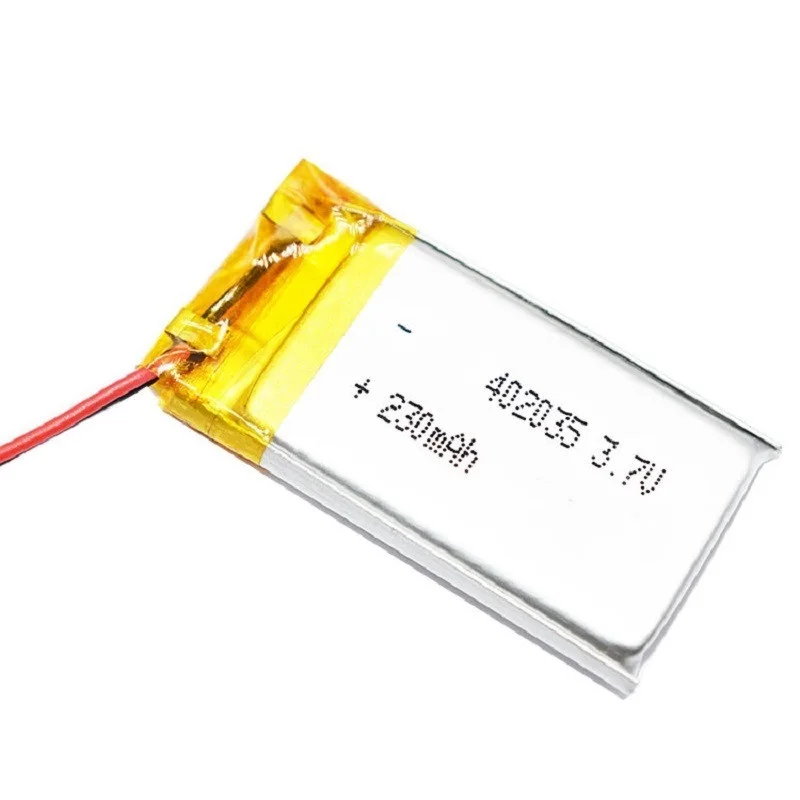 402035 250 mah lithium polymer batteries for MP3 MP4't a MP5 small toys free shipping | Rechargeable Batteries