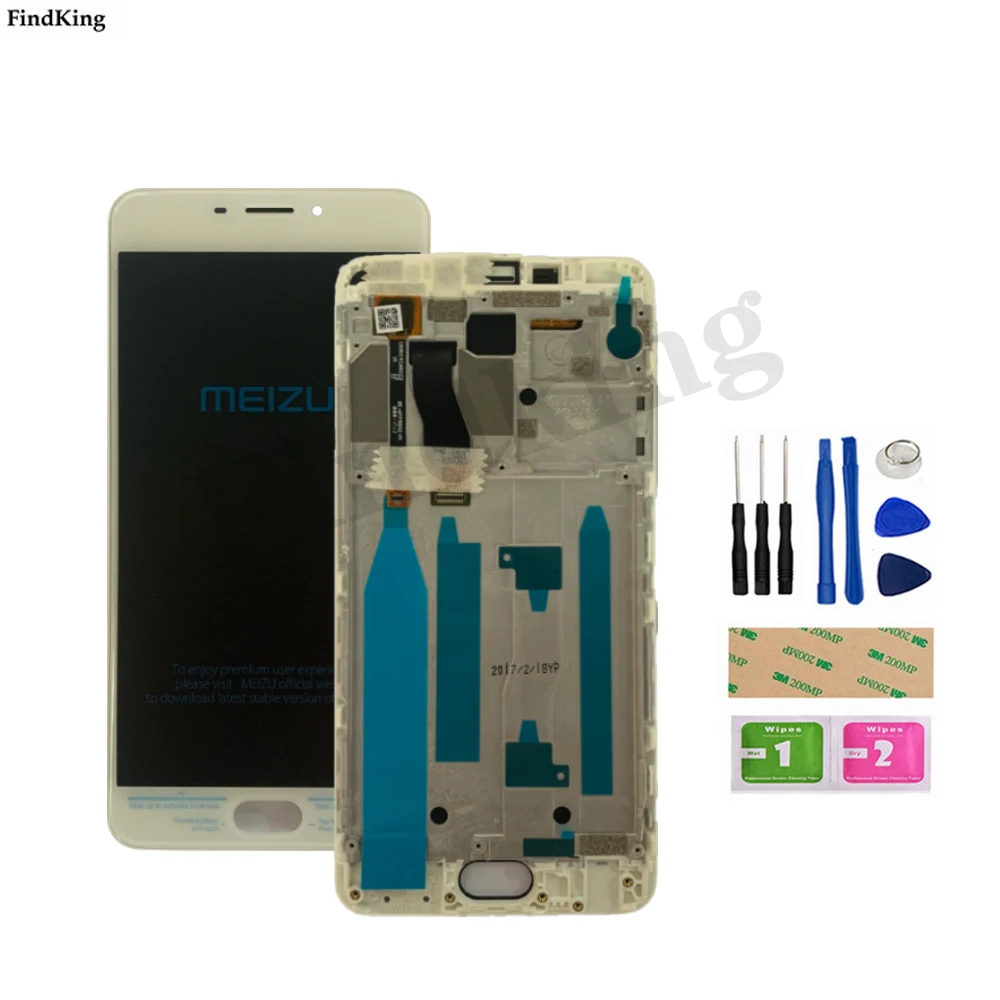 Оригинальный ЖК-дисплей для Meizu M5 Note / Meilan 5 M621H M621M M621Q сенсорный экран с рамкой