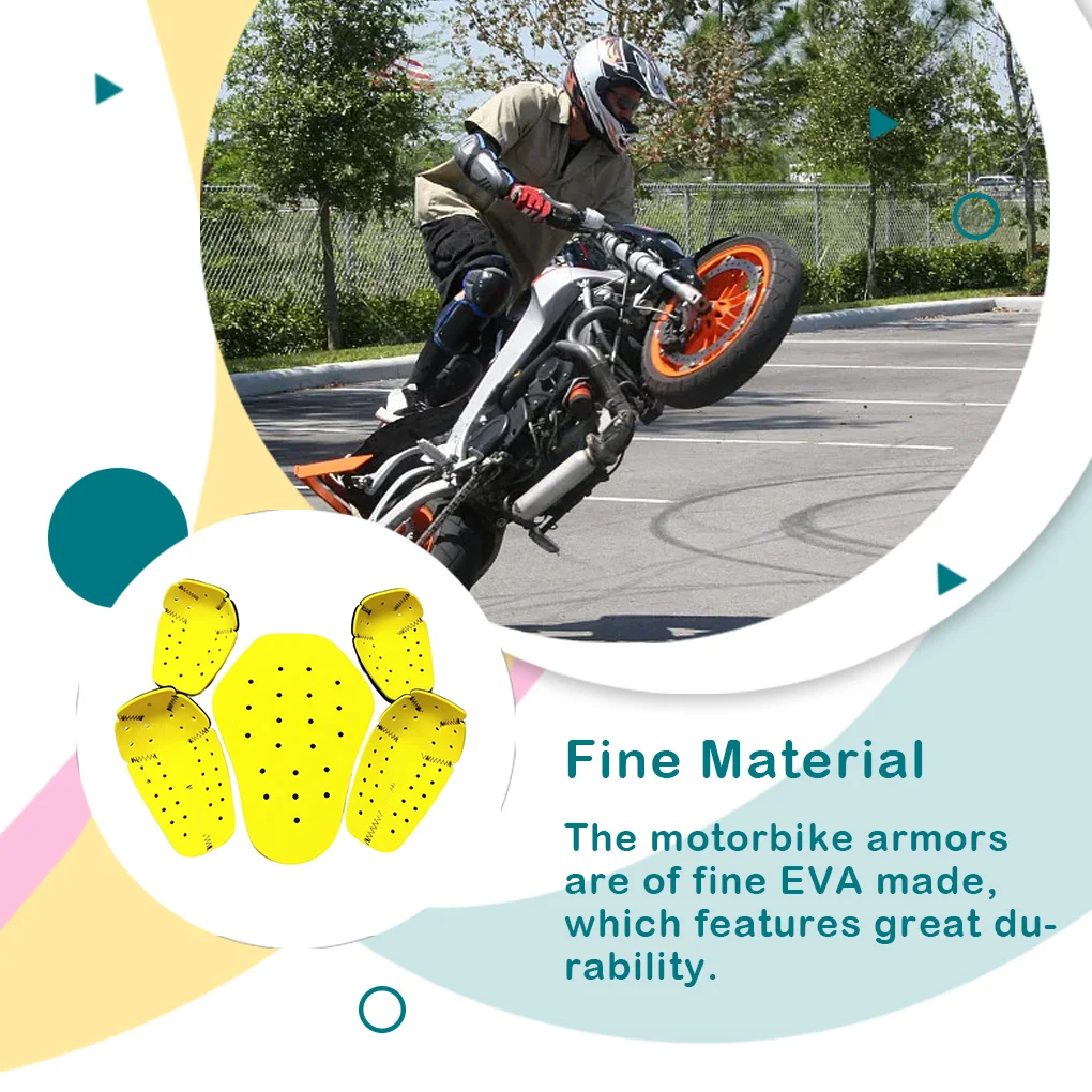 

5 Pieces Set EVA Motorcycle Armors Dual Layer Motorcycling Elbow Brace