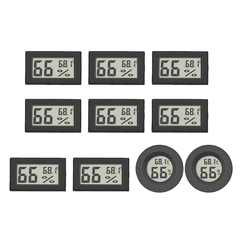 

Mini Digital Thermometer Hygrometer Indoor Pack Of 10 Room Thermometer Room Thermometer Temperature And Humidity Meter