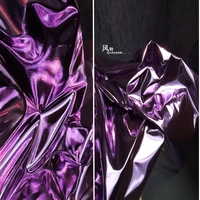 new faux leather fabric purple reflective waterproof diy patches bags jacket coat stage decor clothing designer fabric