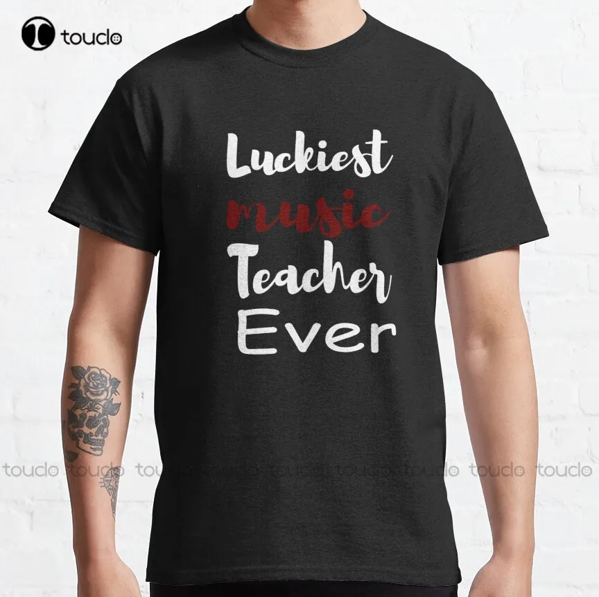 

Luckiest Musicteacher Ever Funny Shamrock St Patricks Day Classic T-Shirt Oversized Tees New Popular Digital Printing Tee Shirt