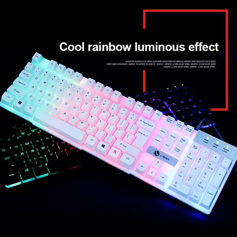 

Ultra-thin 104 Keys Gaming Keyboard Portable Colorful Keyboard For Computer Laptop Gamer Usb Computer Keyboard For Travel