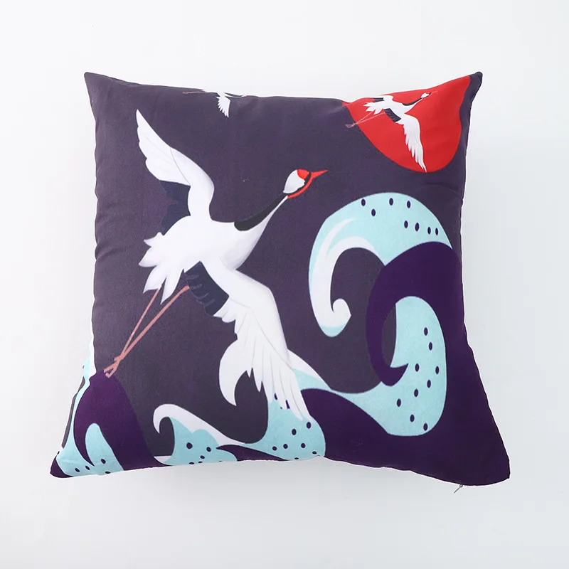 

Абстрактный геометрический Синий чехол для подушки Чехол с японской росписью подушки Чехол для спальни домашний Декор Декоративные подушк...