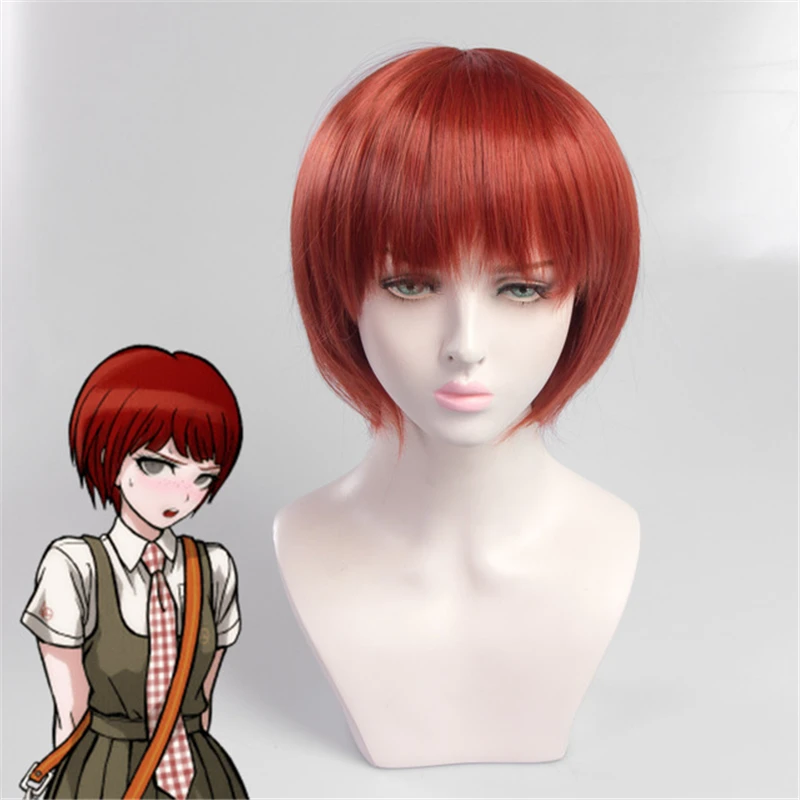 Game Danganronpa Koizumi Mahiru Cosplay Wigs Straight Cartoon Heat Resistant Synthetic Hairpiece Party Cosplay Wig + Wig Cap