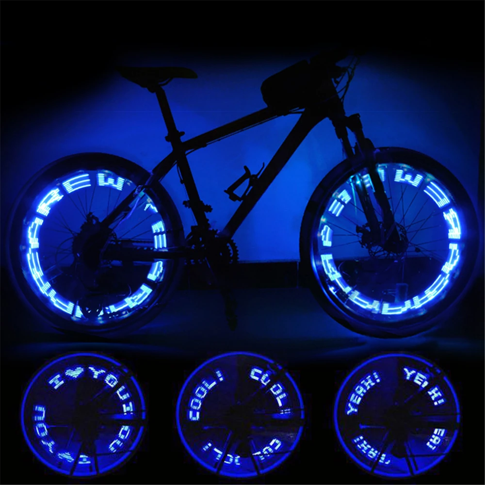 Wheel Spoke Lamp 7 Color Double Sided Led Light For Bicycles Motorcycles Mountain Bikes