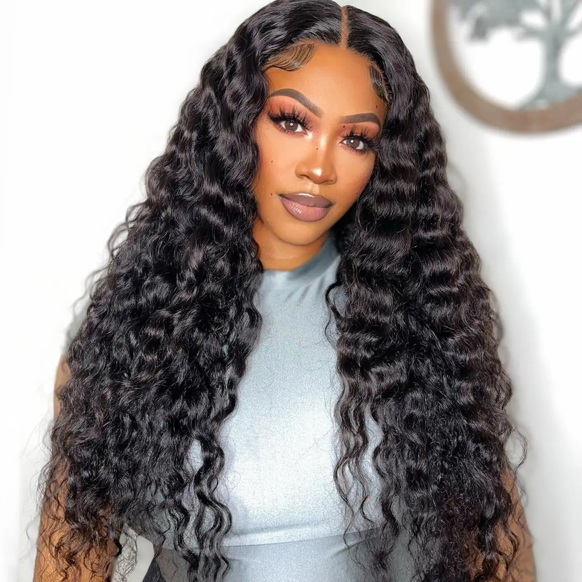 

Wear And Go Glueless 13x4 Full HD Transparent Lace Front Wig Human Hair Ready To Wear Deep Wave Bob Lace Front Wig 180 Density