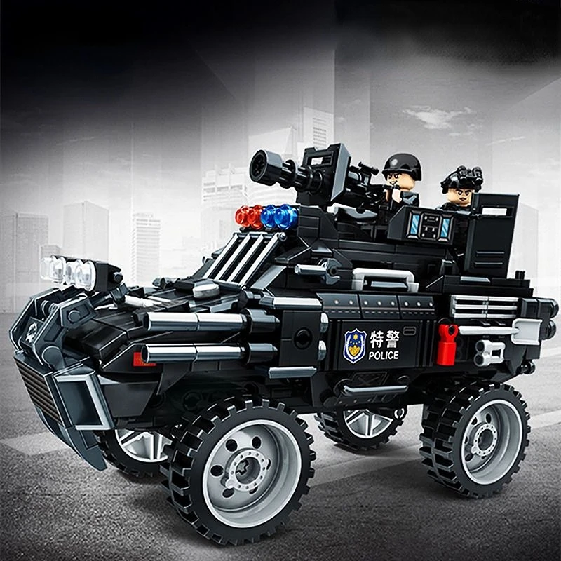 

Совместим с фирменными строительными блоками серии SWAT, БРОНИРОВАННЫЕ АВТОМОБИЛИ, сборные игрушки, взрывозащищенные спецназа