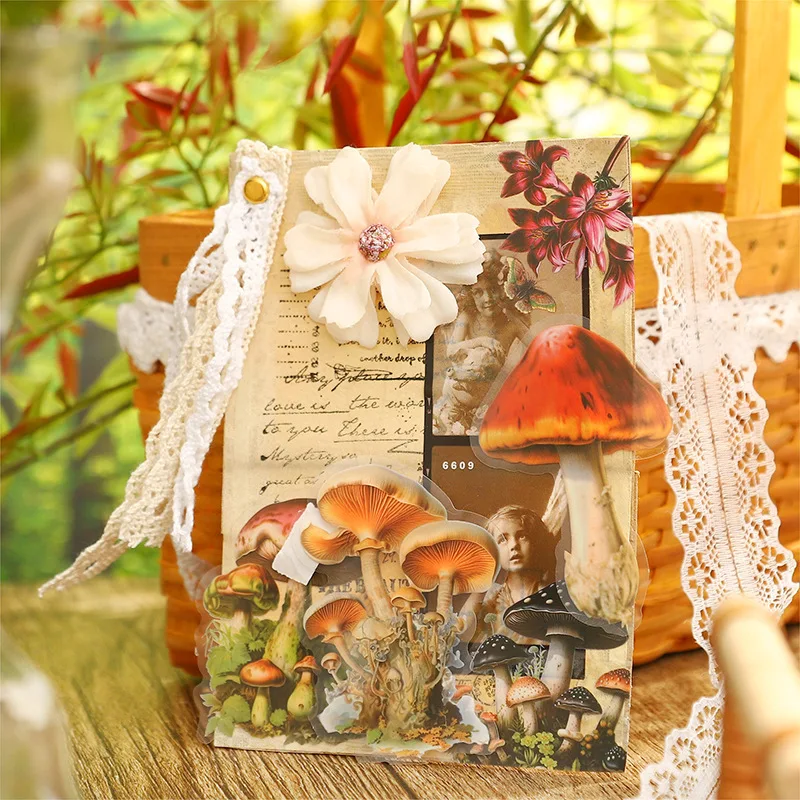 Креативные прозрачные наклейки с тематикой лесных растений подходящие для