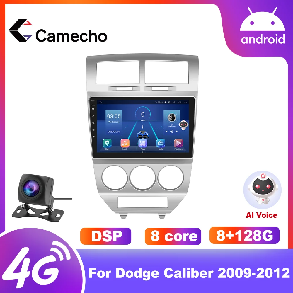 

Автомобильный радиоприемник Camecho, Android, стерео для Dodge Caliber 2009-2012, мультимедийный GPS-навигатор, DSP, Carplay, Авторадио, головное устройство с голосовым ии, 2 Din