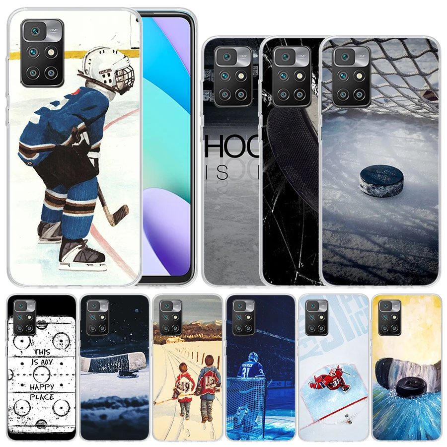 Мягкий спортивный чехол для каток хоккея с рисунком Redmi 12 12C 10 10A 10C 9 9A 9C 9T телефона 8