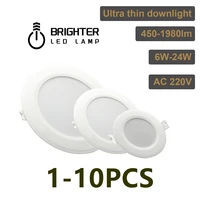 led downlight ceiling panel light 220v 6w 24w stroboscopic high light efficiency is suitable for childrens room kitchen