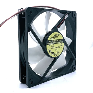 120mm Case Cooling Fan ADDA AD1212UB-A70GL 12CM 120X120X25mm Dual Ball Bearing 0.50A 2-wire 2200RPM