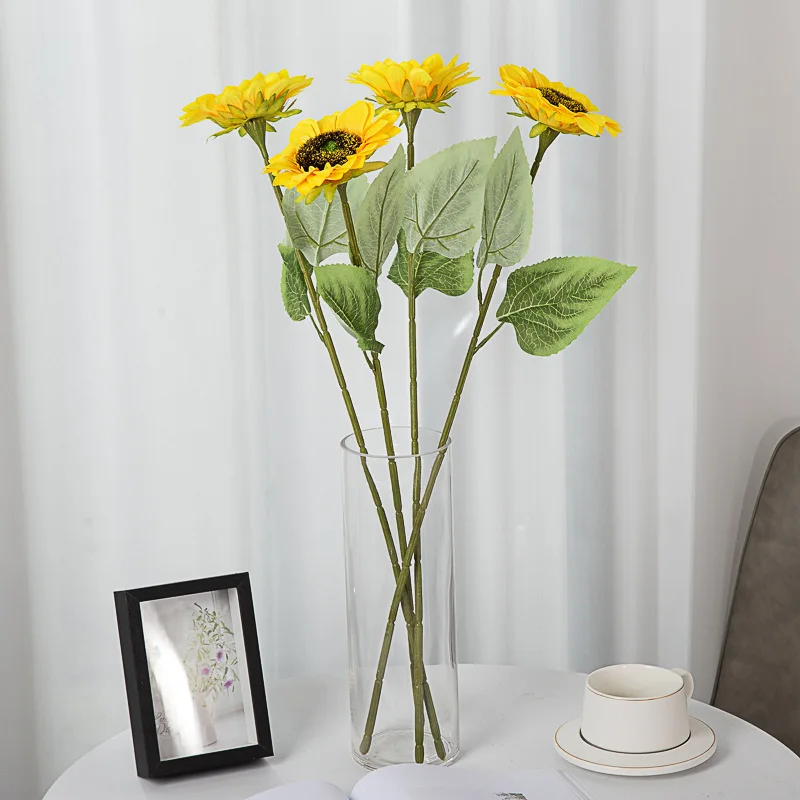 

Artificial Flower Flowers Bouquet Sunflowers Simulated For Home Office Decor
