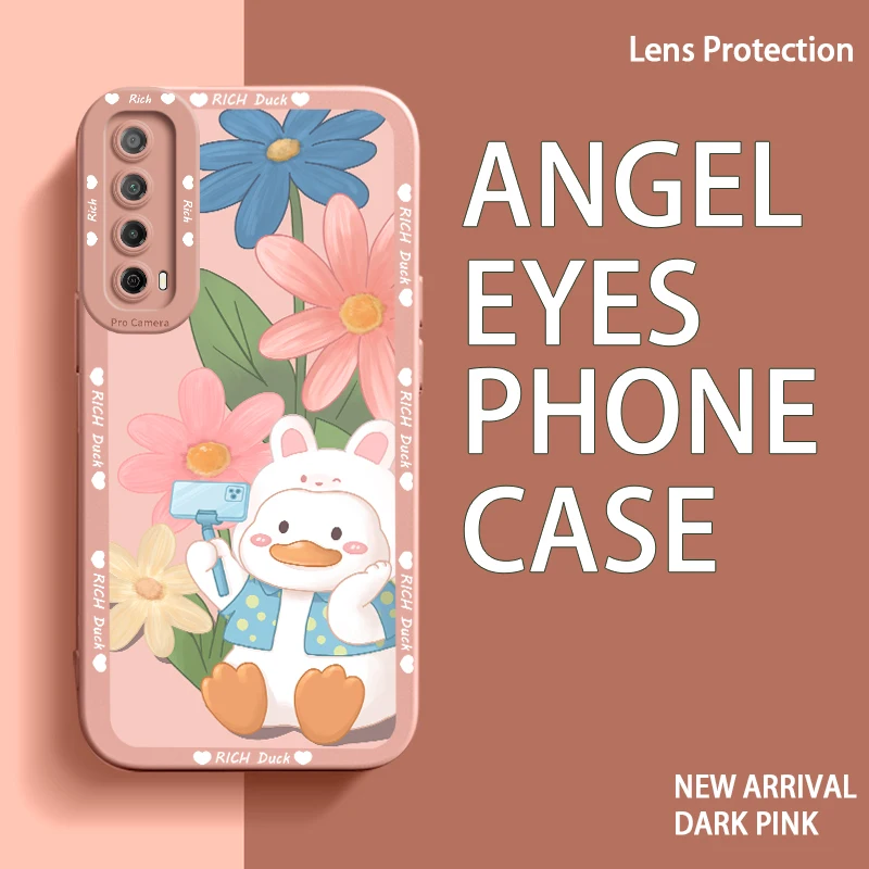 

For Huawei Y7A Y9 Prime 2019 Y9S P Smart 2021 Enjoy 9 10 Plus 20 SE Nova 5T Honor 9X Pro 20 20S Aimei Duck Case Running Duck