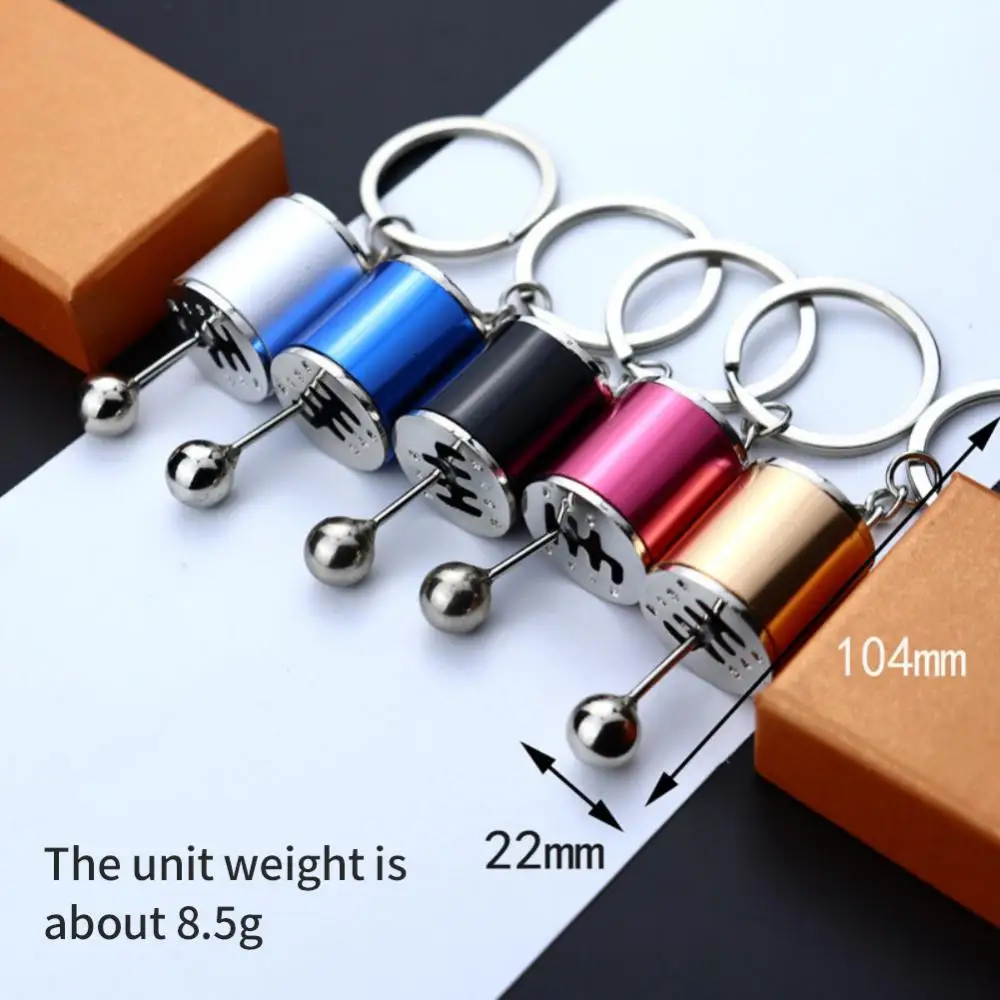 

6colors Car Gear Box Keychain Imitation 6 Speed Manual Car-styling Keyring Gear Knob Shift Gearbox Stick Gift Souvenir Men Women