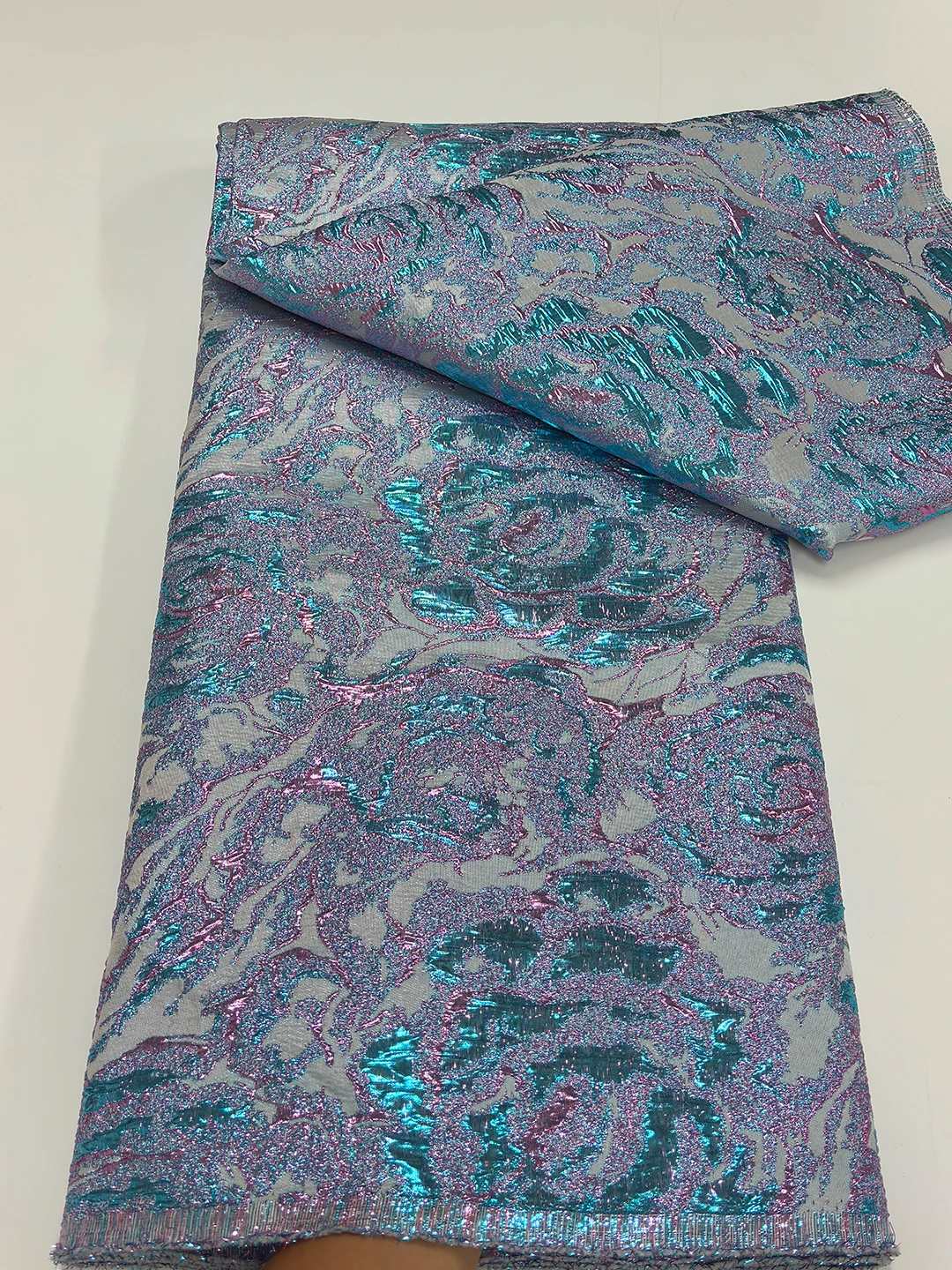 Африканский тюль кружевная ткань 2024 атлас нигерийский жаккардовый текстиль для