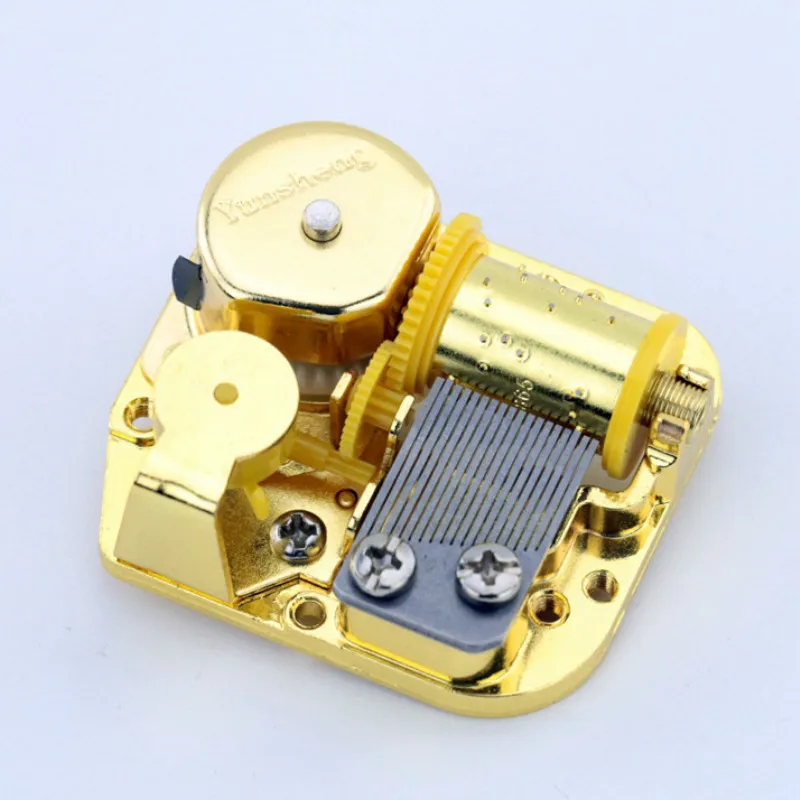 

T Gold-plated Music Box Yunsheng Movement 22 Kinds DIY Musical Box Accessories Birthday Gift mini Desk Home Decor with Screws