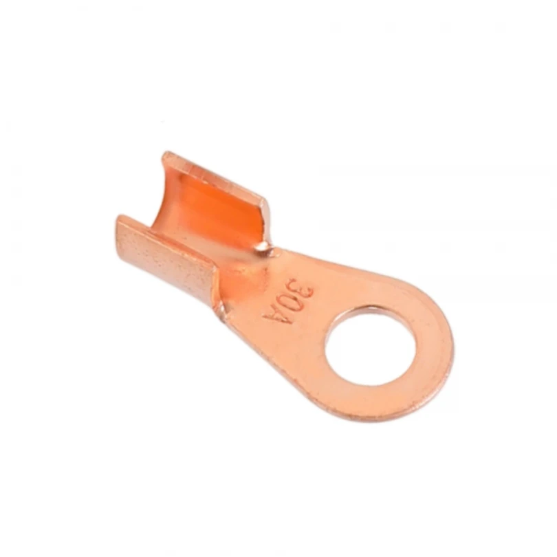

OT-30A Open Copper Ring Terminal, Eyelets Crimp Connector Bolt Hole Design Ensures Connection Reliability