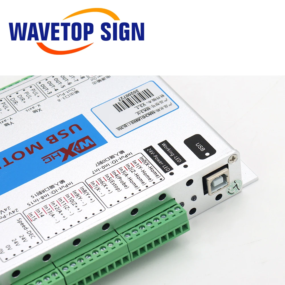 WaveTopSign Mach3 USB коммутационная плата 3 4 6-осевая USB-карта управления движением 2000 кГц