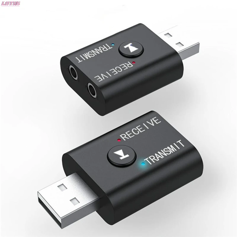 

2 In1USB Wireless Bluetooth-compatible Adapter 5.0 Transmiter Bluetooth-compatible for ComputerTV Laptop Speaker Headset Adapter