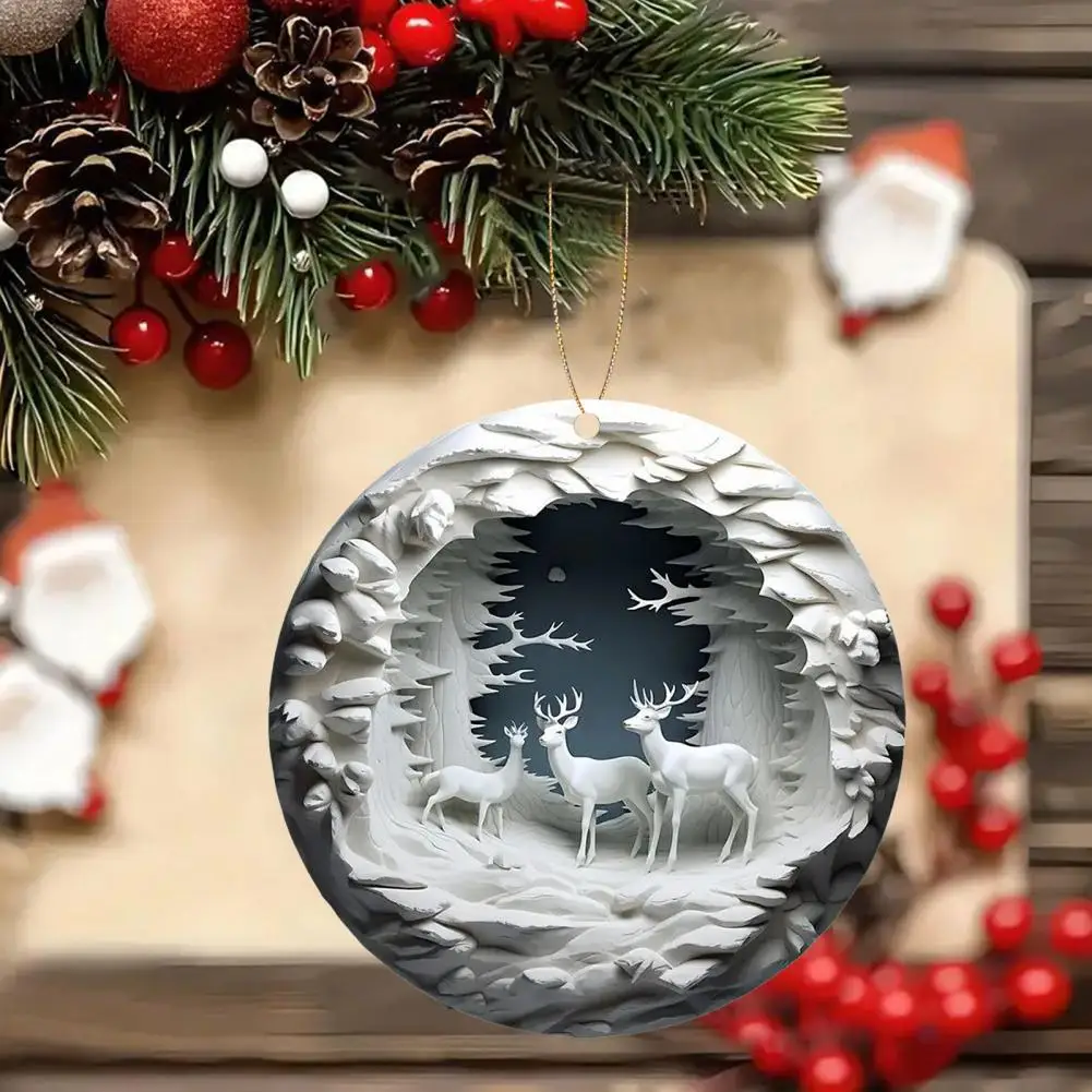 Украшение рождественской елки подвесное украшение в виде красной птицы/оленей