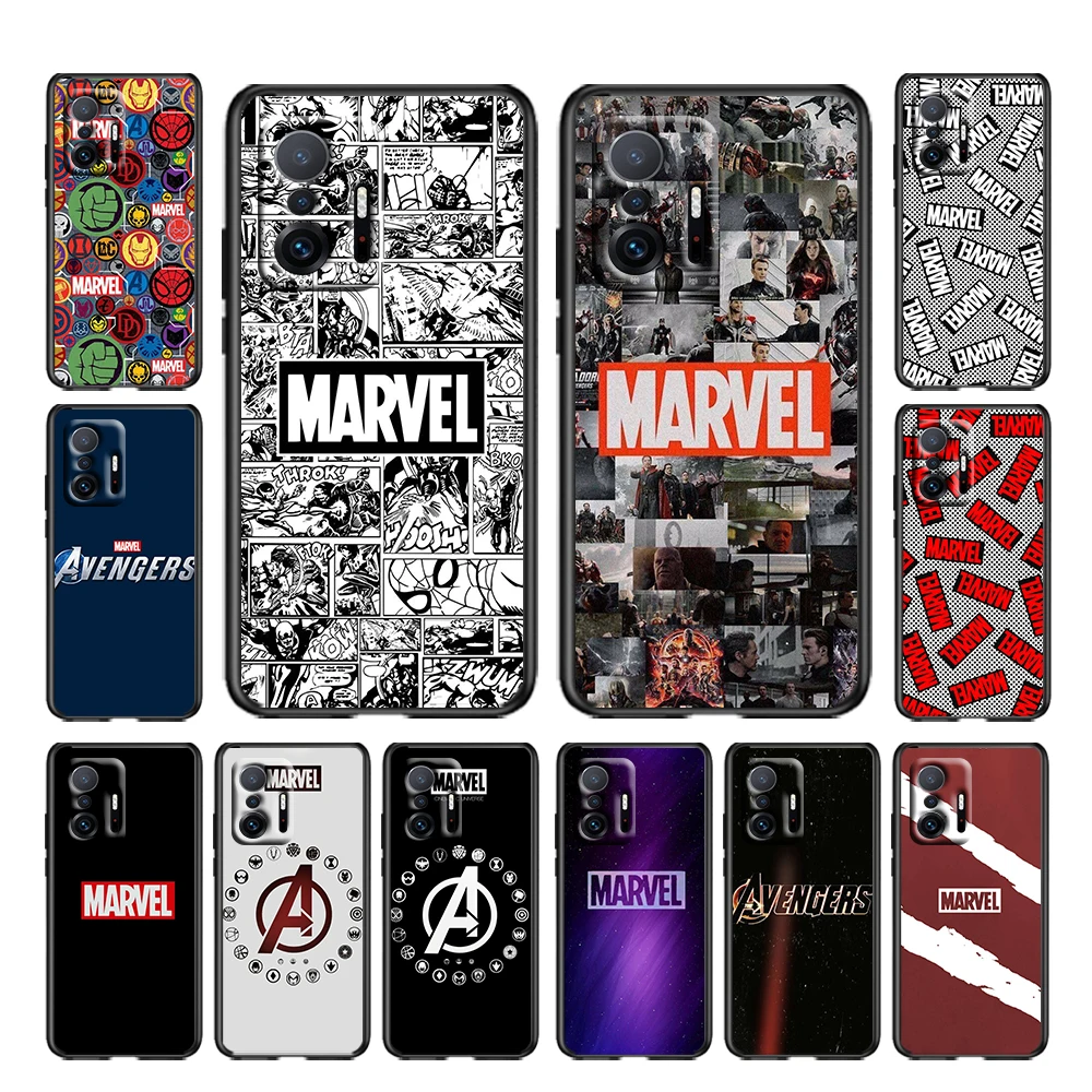 Чехол с логотипом Marvel мстители для Xiaomi Mi 12 11T 10T 11 10 10S Ultra Lite Pro Note10 5G силиконовый