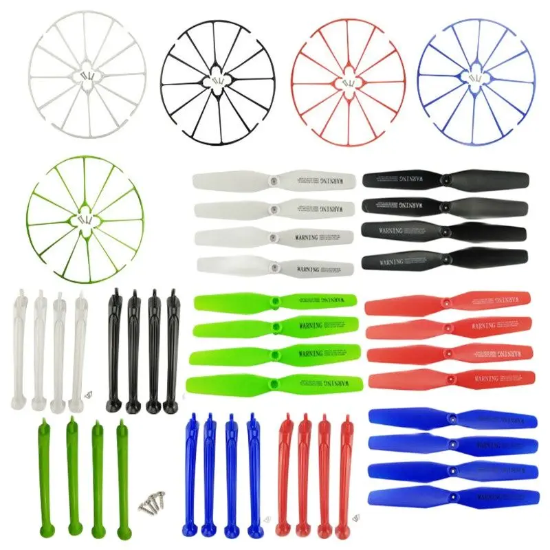 

SYMA X5HW X5HC Propellers Blades Protectors Ring Landing Skid For X5H Series RC Quadcopter Drone Parts White Black Red Blue