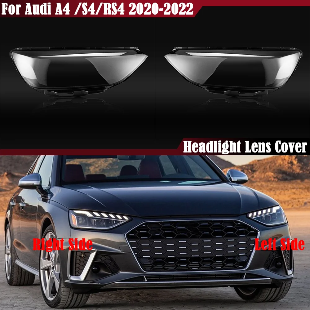 

Передние фары для Audi A4, A4L, S4, RS4, B9PAB10 2020-2022, прозрачная крышка, замена оригинального абажура из плексигласа