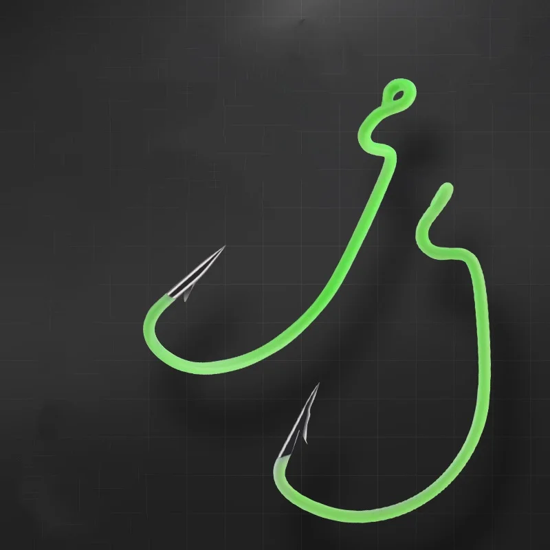 Светящийся рыболовный крючок из высокоуглеродистой стали 8 шт