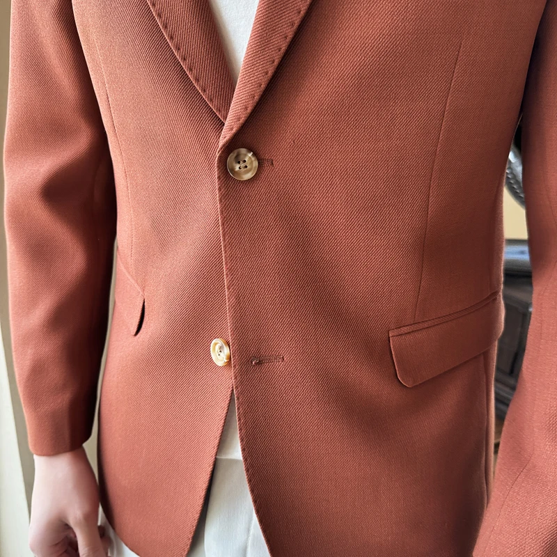 Мужской Стильный Однотонный Повседневный Костюм