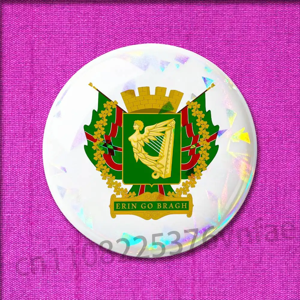 Фото Ирландский флаг, ирландская арфа, Эрин Go Bragh, значок для 32 мм, 25 мм, 44 мм, 75 мм, 58 мм, круглая булавка, брошь, украшение на крышку №5