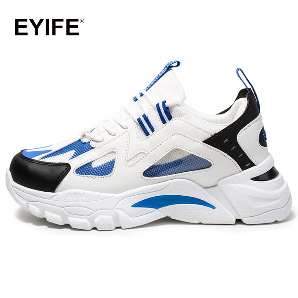 

Кроссовки EYIFE Мужские дышащие, повседневная уличная спортивная обувь, удобные, для бега, прогулок, плоская подошва, большие размеры 39-44, 2023
