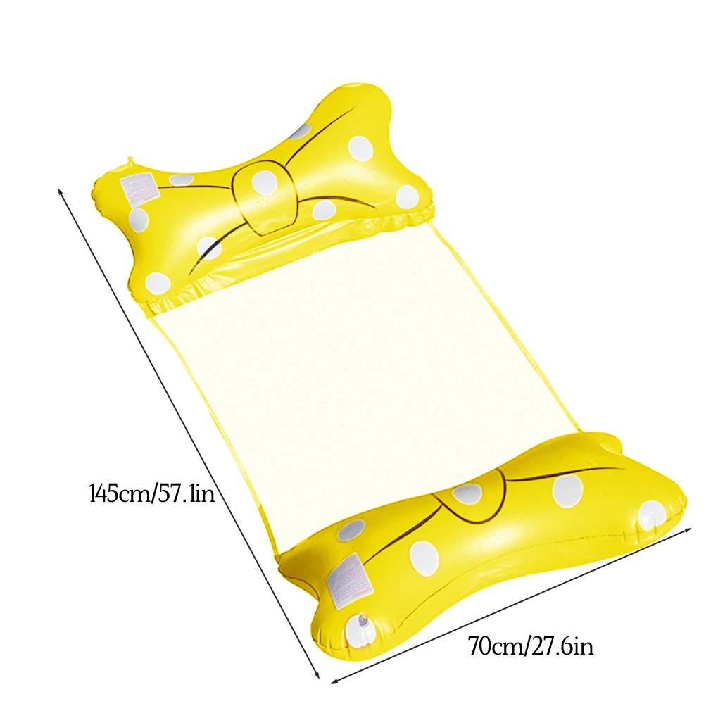 

Плавательный гамак надувной водный лежак для Взрослых Бассейн бант шезлонг ПВХ сетка гостиная