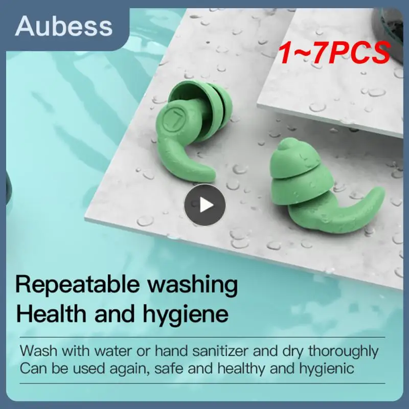 

1-7 шт., водонепроницаемые силиконовые беруши для плавания и дайвинга