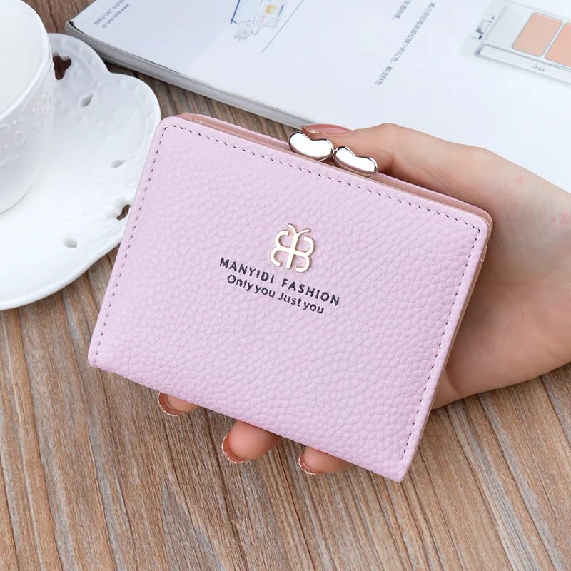 

Новый женский кошелек, женский короткий мини-кошелек, модный простой кошелек с узором, мягкий кожаный кошелек