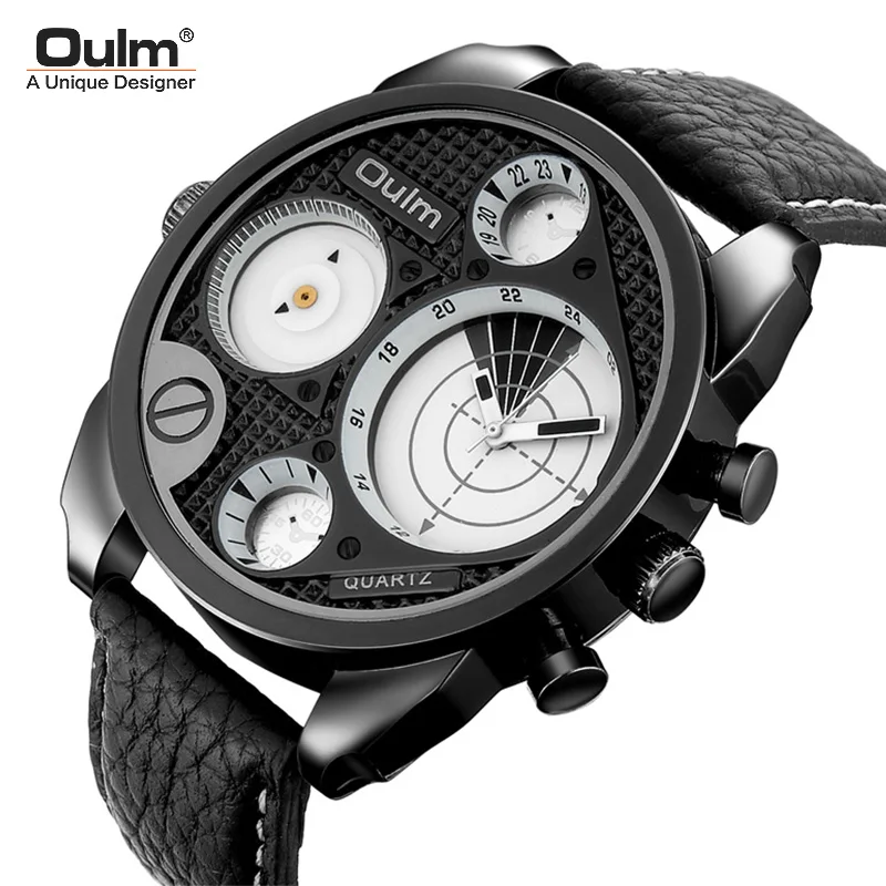 

Oulm Men Military Big Dial Watch 2022 New Fashion Luxury Brand Man Sport Watches Quartz Business Wristwatches Clock reloj hombre